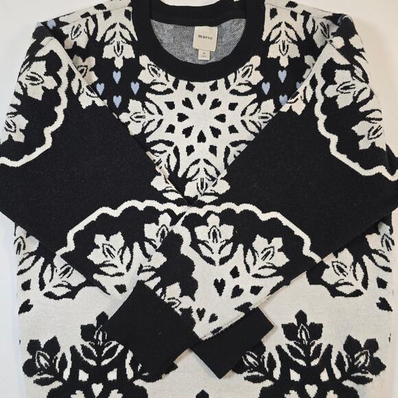 Maeve by Anthropologie Floral and Hearts Crewneck Sweater. Ret. $98 - Picture 4 of 8